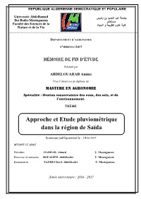 Table Des Matières