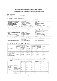 Dossier of Overall Karnataka and 17 PRS in Compliance to the NGT Orders in the Matter of OA