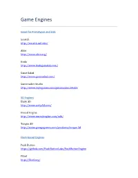 Game Engines