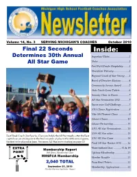 Inside: Determines 30Th Annual Important Dates