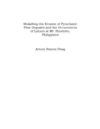 Modelling the Erosion of Pyroclastic Flow Deposits and the Occurrences of Lahars at Mt