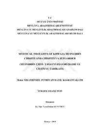 Mystical Thoughts of Khwaja Muinuddin Chishti and Chishtiyya Sufi Order