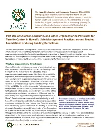 Past Use of Chlordane, Dieldrin, And