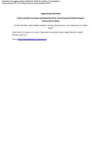 Supporting Information Amine Assisted Top Down Delamination Of