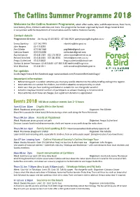 The Catlins Summer Programme 2018