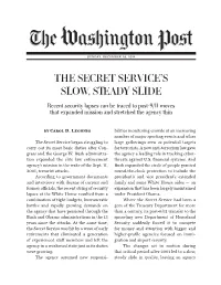 The Secret Service's Slow, Steady Slide