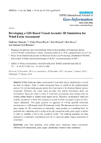 Developing a GIS-Based Visual-Acoustic 3D Simulation for Wind Farm Assessment