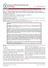 Effect of Nandrolone Decanoate (Anabolic