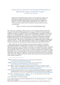 Lessons We Can Learn from the Educational Philosophies of Rabindranath Tagore and Roberto Assagioli by Catherine Ann Lombard