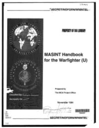 MASINT Handbook for the Warfighter (Redacted)