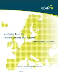 Monitoring Tools for Network Services and Systems Best Practice Document