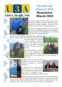 Turriff and District U3A Newsletter March 2020