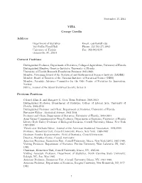 VITA George Casella Address Current Positions Previous Positions