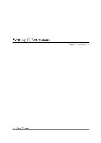 Writing R Extensions
