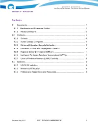 Section 9 – Resources