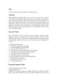 Title: Abstract： Scope and Topics: Program Committee Chairs