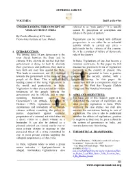 UNDERSTANDING the CONCEPT of VIGILANTISM in INDIA By