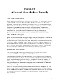 Dyalog APL – a Personal History