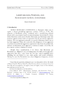 Libertarianism, Feminism, and Nonviolent Action: a Synthesis