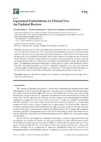 Liposomal Formulations in Clinical Use: an Updated Review