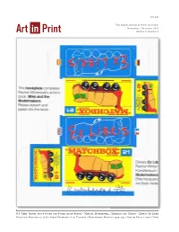 R.B. Kitaj: Prints About Books and Books About Prints • Matisse, Motherwell, Hamilton and Ulysses • Edition Ex Libris Rules for Printing Ca