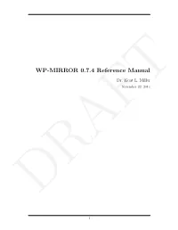 WP-MIRROR 0.7.4 Reference Manual