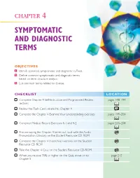 Chapter 4 Symptomatic and Diagnostic Terms