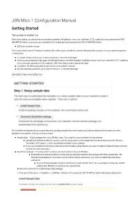 JSN Mico 1 Configuration Manual Getting Started