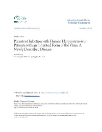 Persistent Infection with Human Herpesvirus-6 in Patients with an Inherited Form of the Virus