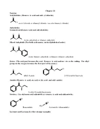 Remove- Ic Acid and Add -Yl Chloride) O