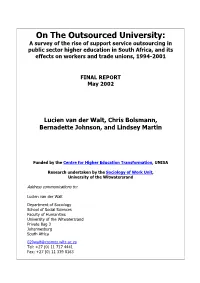 “Restructuring in South African Universities”