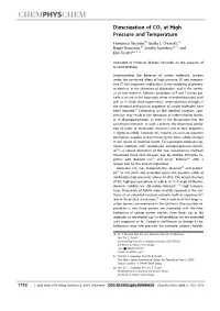 Dimerization of CO2 at High Pressure and Temperature