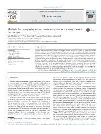 Methods for Topography Artifacts Compensation in Scanning Thermal Microscopy