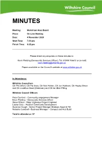 Minutes Document for Melksham Area Board, 04/11