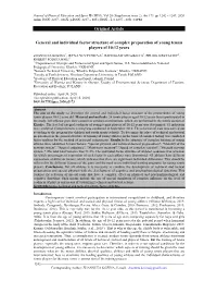 Original Article General and Individual Factor Structure of Complex
