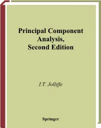 Principal Component Analysis, Second Edition