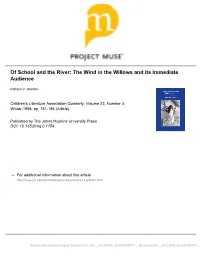The Wind in the Willows and Its Immediate Audience