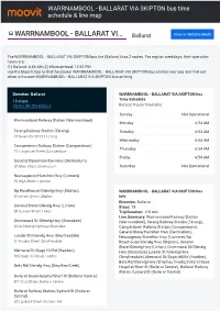 WARRNAMBOOL - BALLARAT VIA SKIPTON Bus Time Schedule & Line Map
