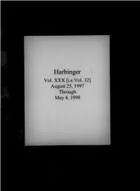 Harbinger May 4, 1998 Page 4 Harp^C^Ows Speech Team Talks Its Way Into 12Tli Place Witli One National Champion