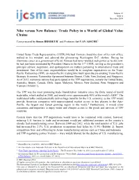Nike Versus New Balance: Trade Policy in a World of Global Value Chains