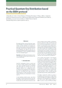 Practical Quantum Key Distribution Based on the BB84 Protocol