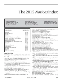The 2015 Noticesindex
