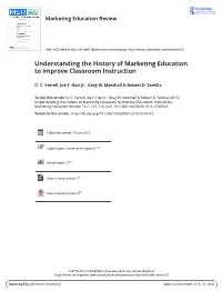 Understanding the History of Marketing Education to Improve Classroom Instruction
