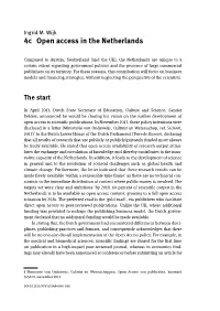 4C Open Access in the Netherlands