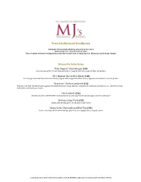 Michael John's Menu
