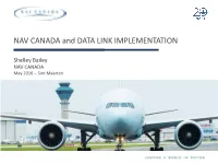 NAV CANADA and DATA LINK IMPLEMENTATION