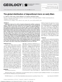 The Global Distribution of Depositional Rivers on Early Mars J.L