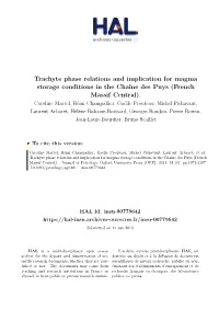 Trachyte Phase Relations and Implication for Magma Storage Conditions in the Chaîne Des Puys (French Massif Central)