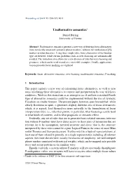 Unalternative Semantics* Daniel Büring University of Vienna
