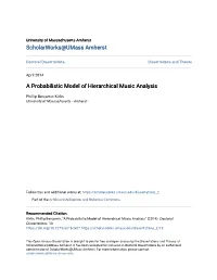 A Probabilistic Model of Hierarchical Music Analysis
